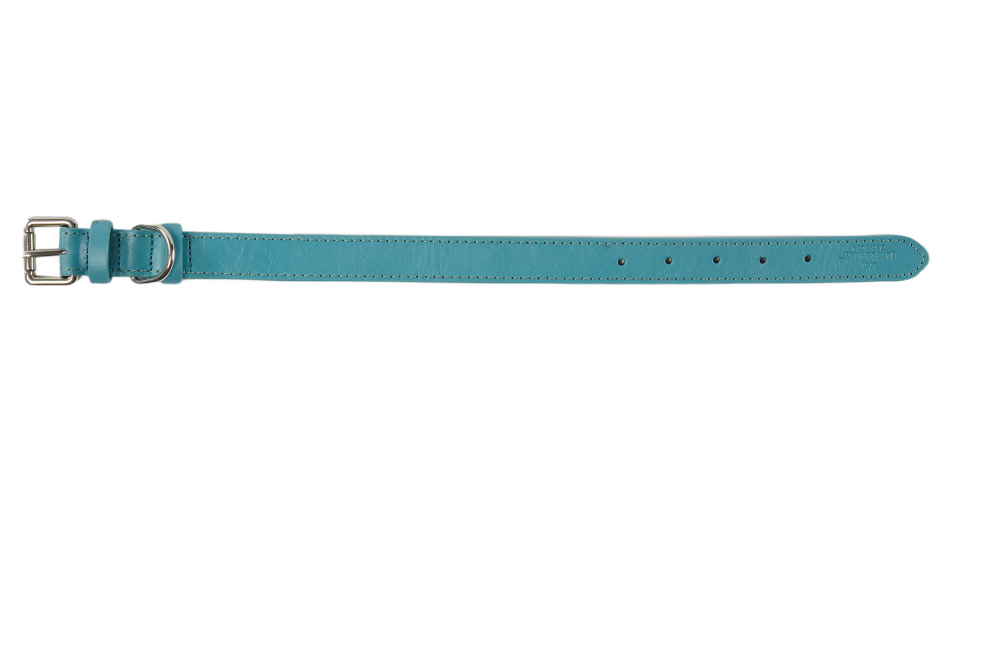 Eco Friendly Leather Dog Collar, Lagoon