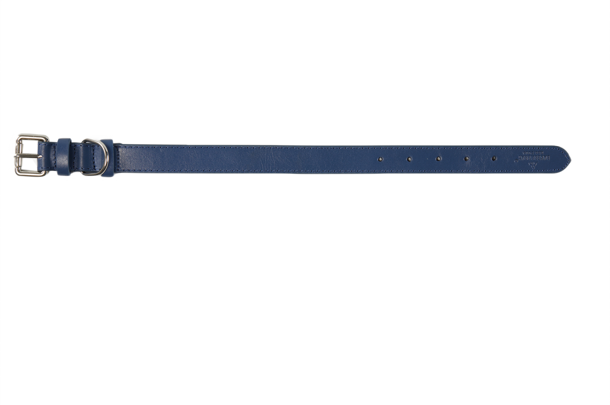 Eco Friendly Leather Dog Collar, Navy