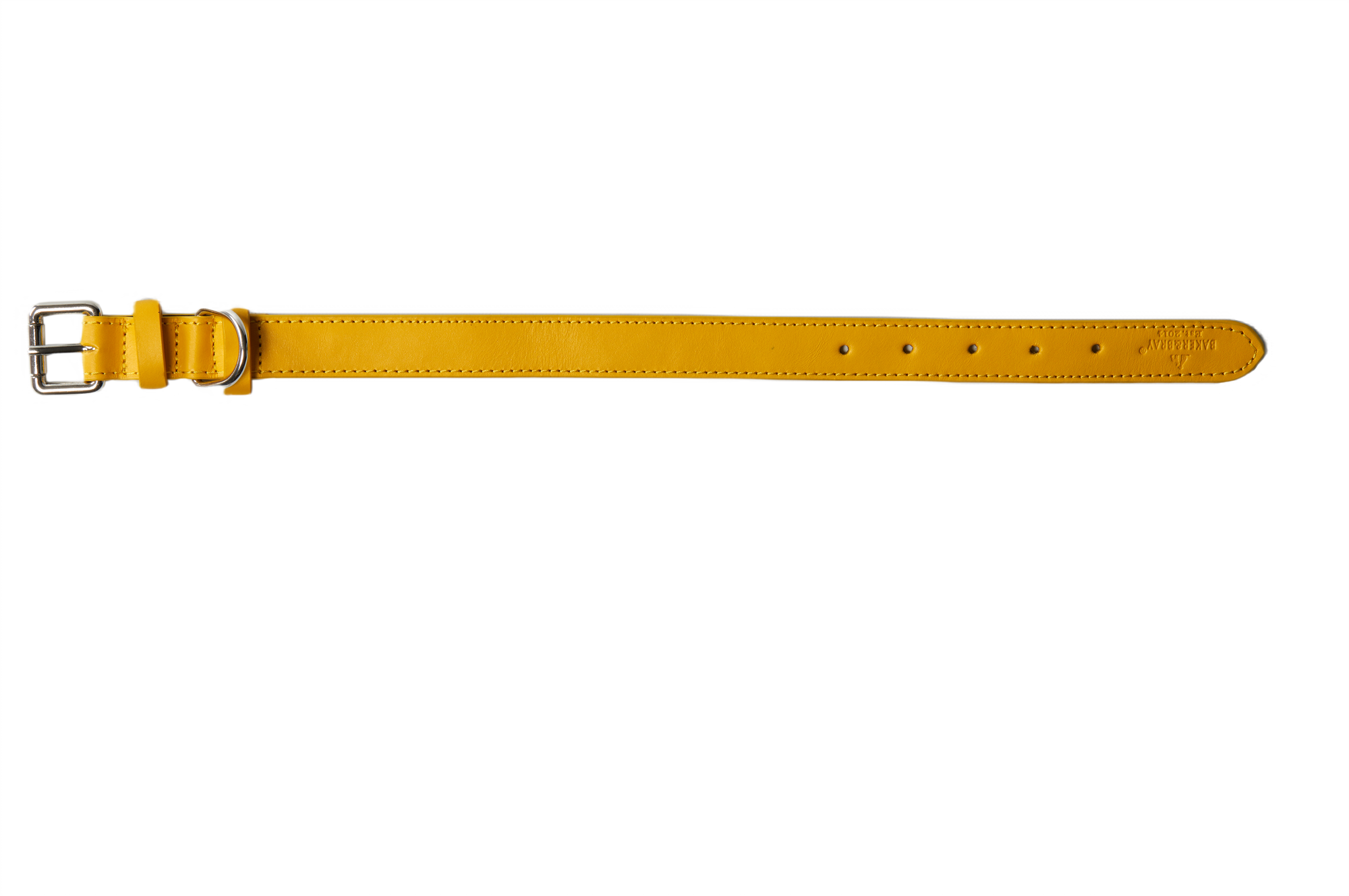 Eco Friendly Leather Dog Collar, Lemon