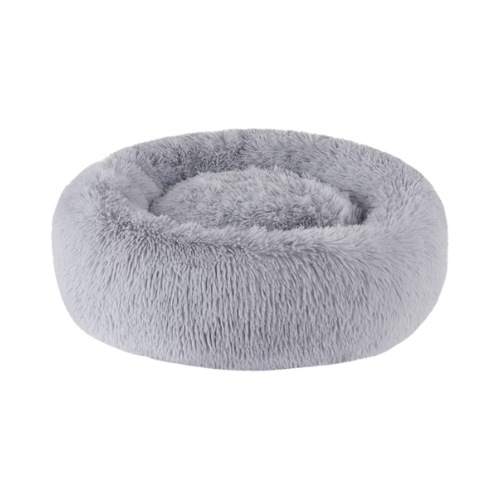 Eco Friendly Calming Donut Dog Bed, Grey