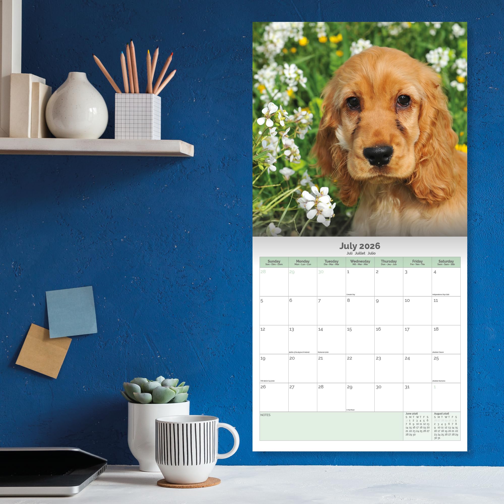 Cocker Spaniel Calendar 2026