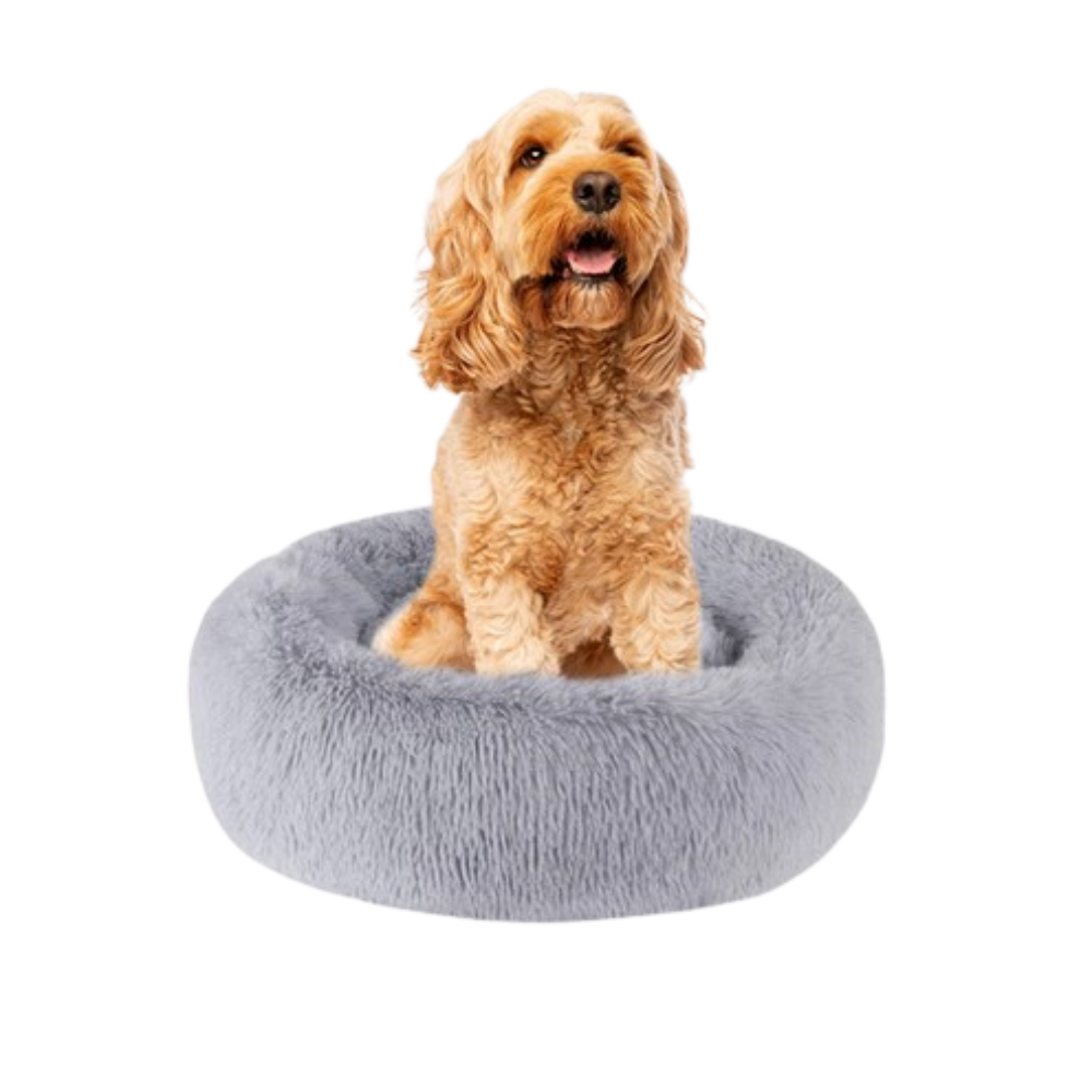 Eco Calming Donut Dog Bed, Grey