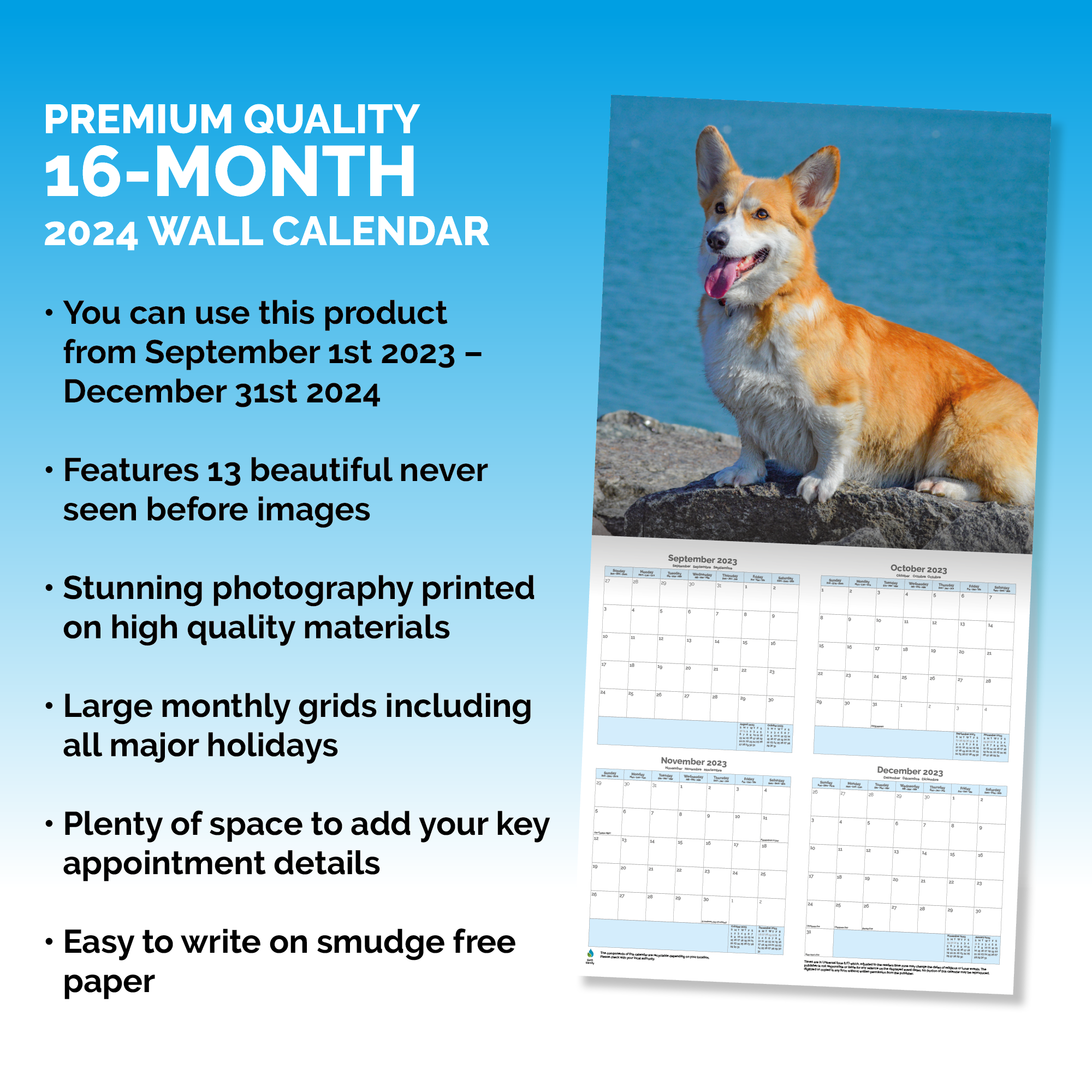 Corgi Calendar 2024