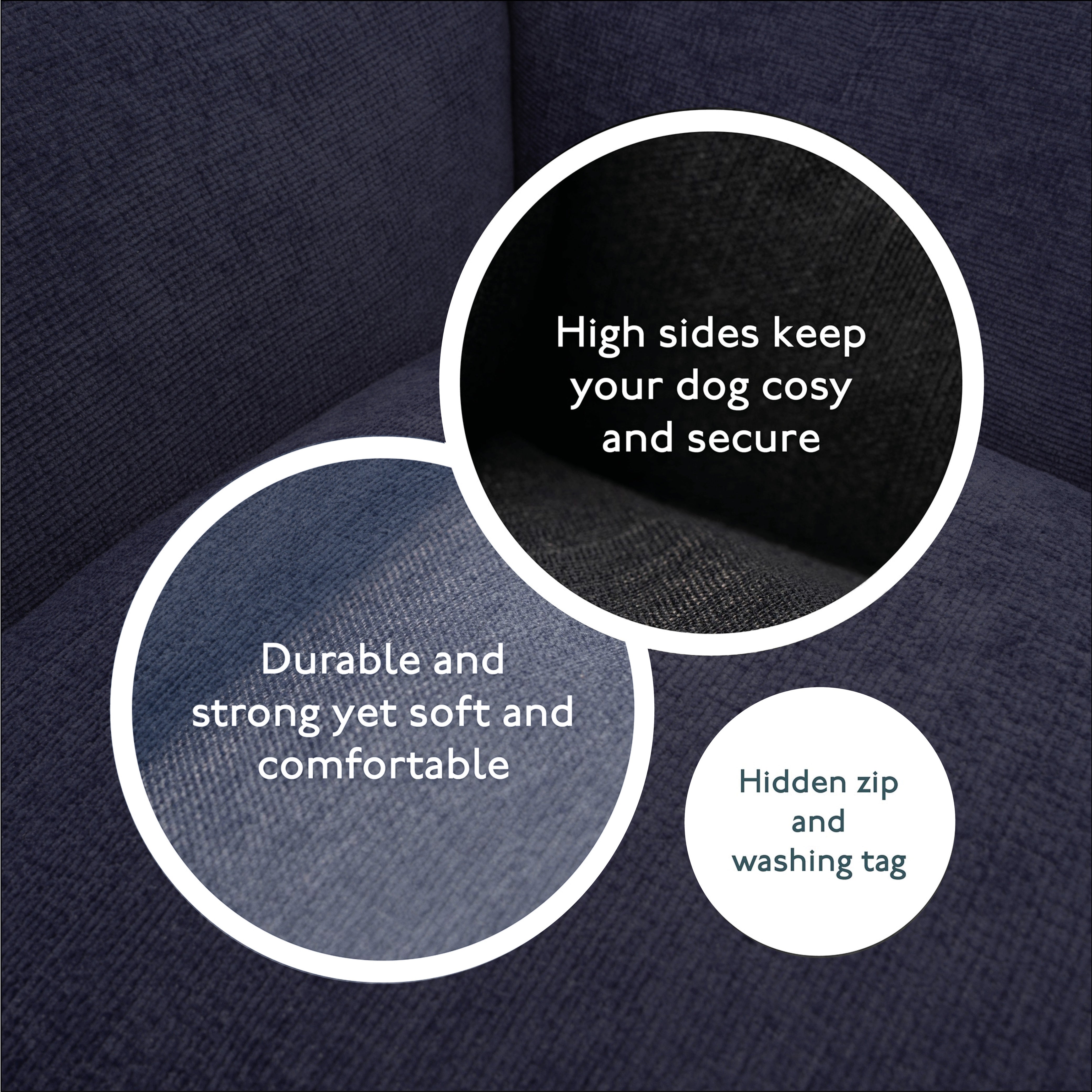 Eco Luxe Orthopaedic Luxury Dog Bed, Navy Blue