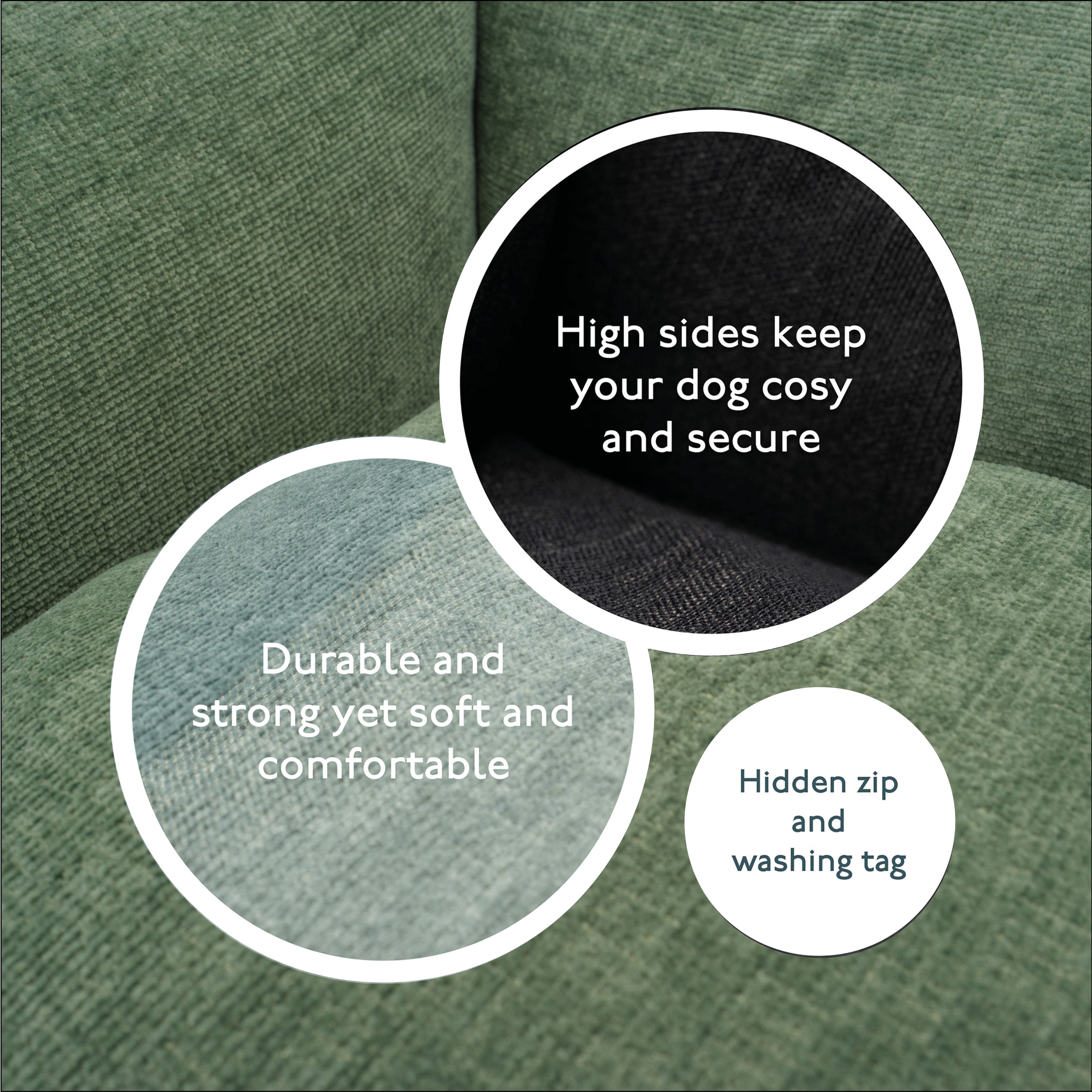 Eco Luxe Orthopaedic Luxury Dog Bed, Sage Green