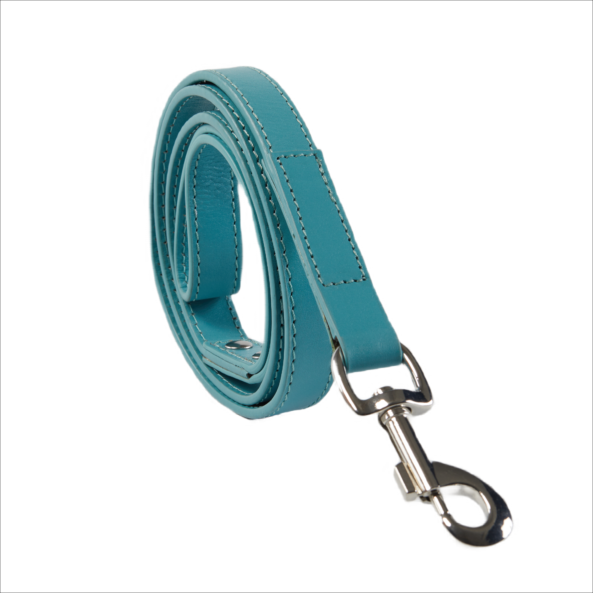 Eco Friendly Leather Dog Lead, Lagoon