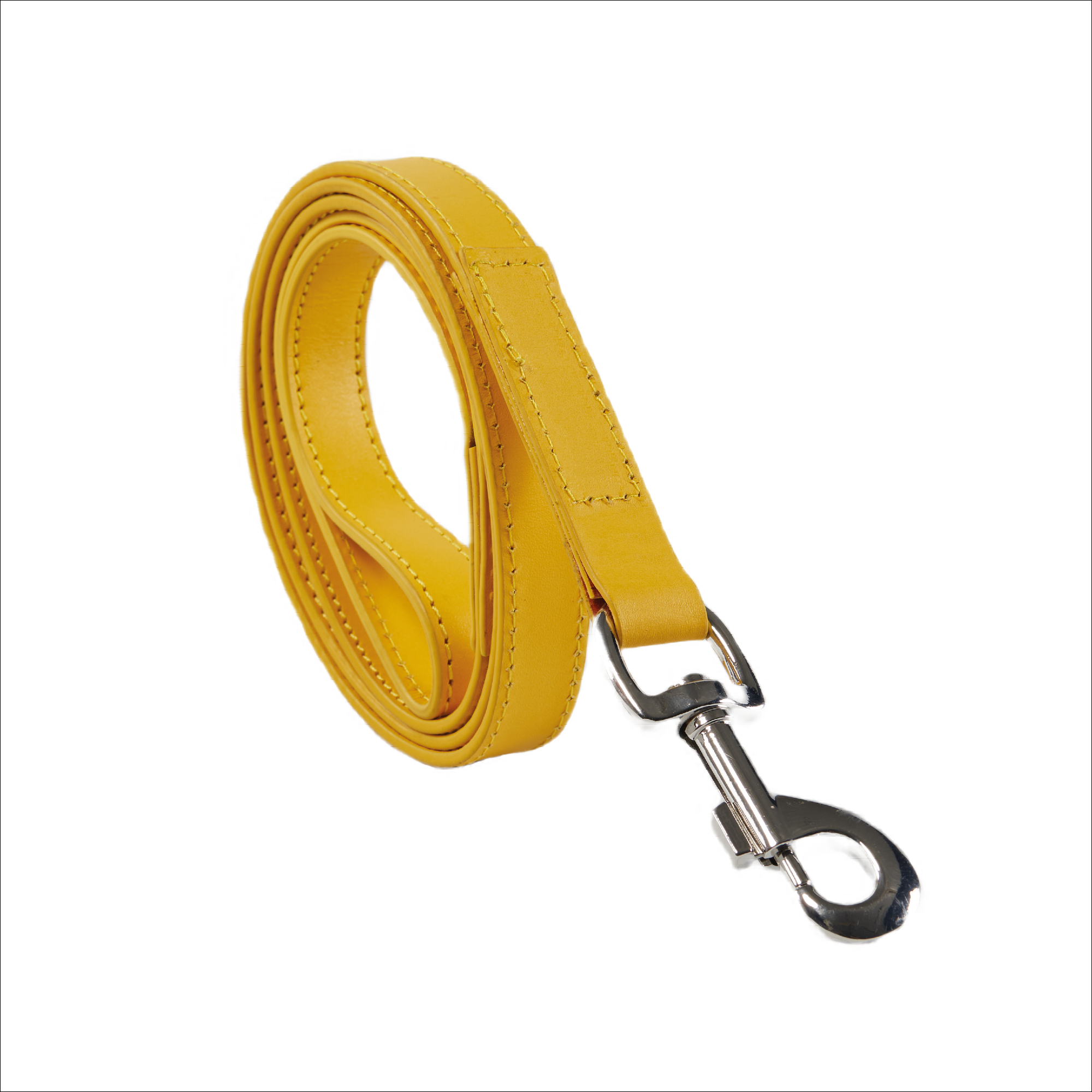 Eco Friendly Leather Dog Lead, Lemon