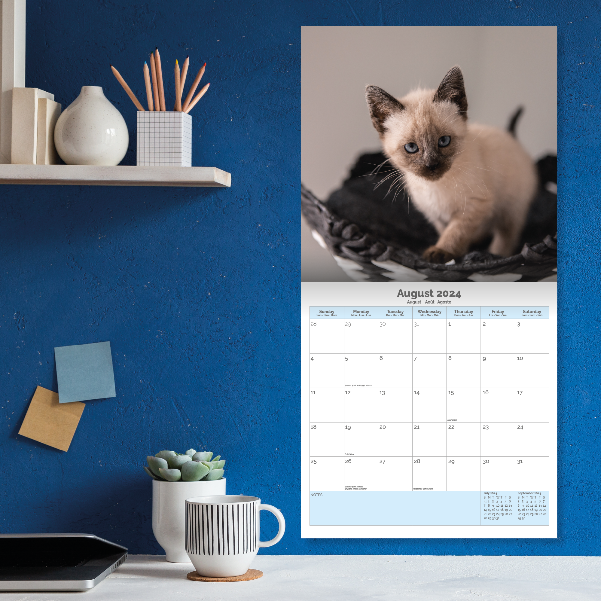 Siamese Cats Calendar 2024