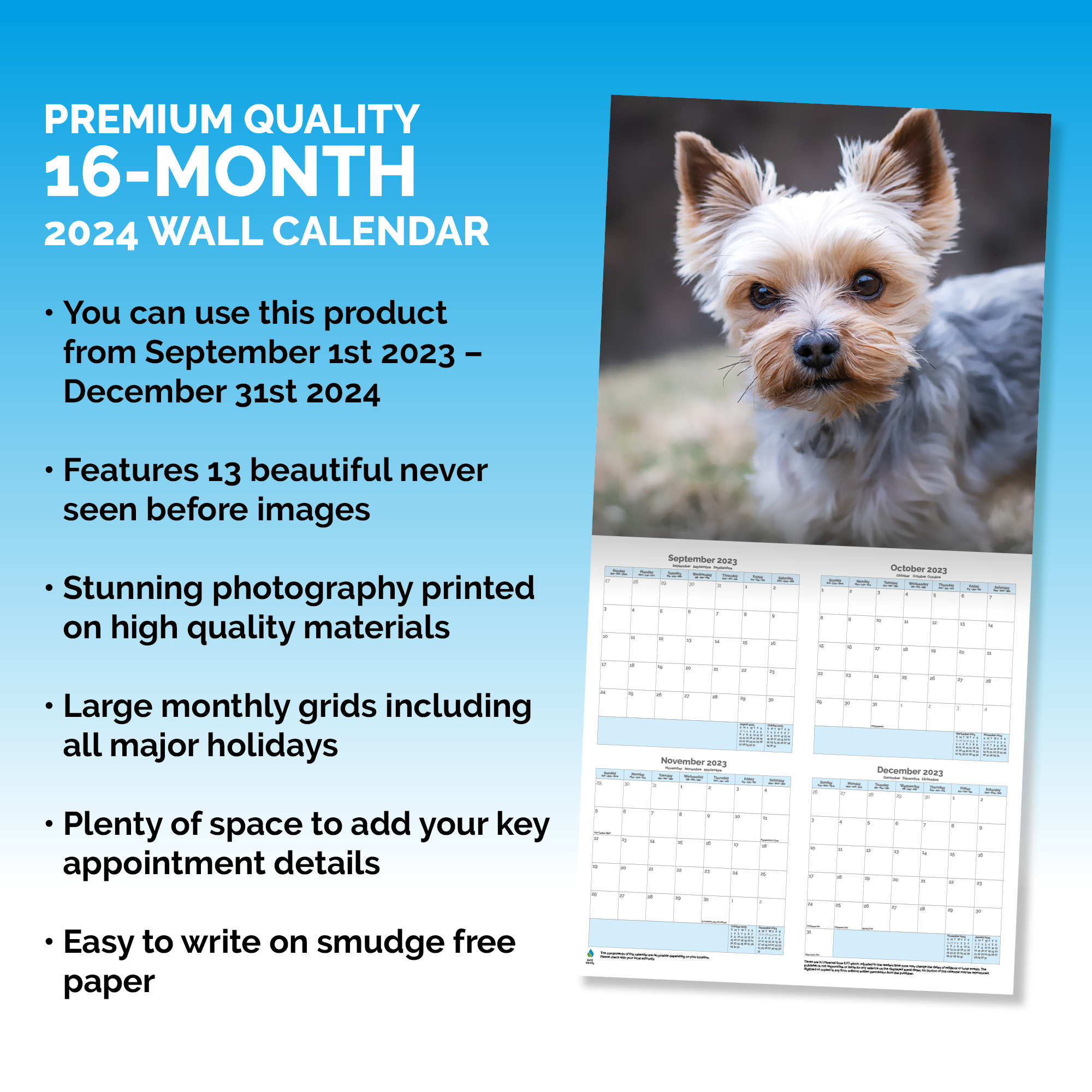 Yorkshire Terrier Calendar 2024