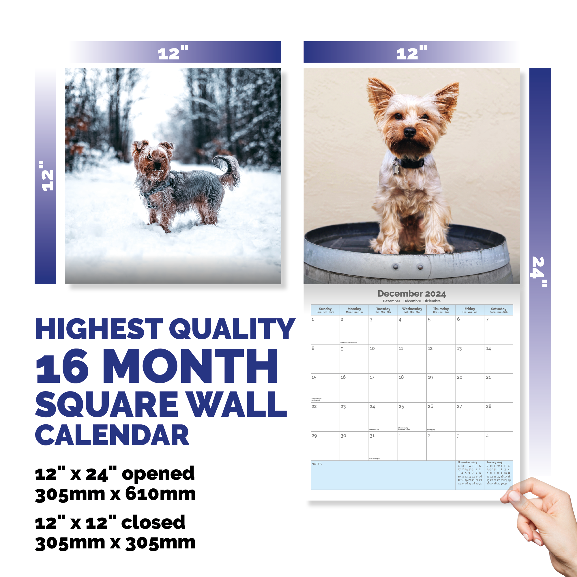 Yorkshire Terrier Calendar 2024