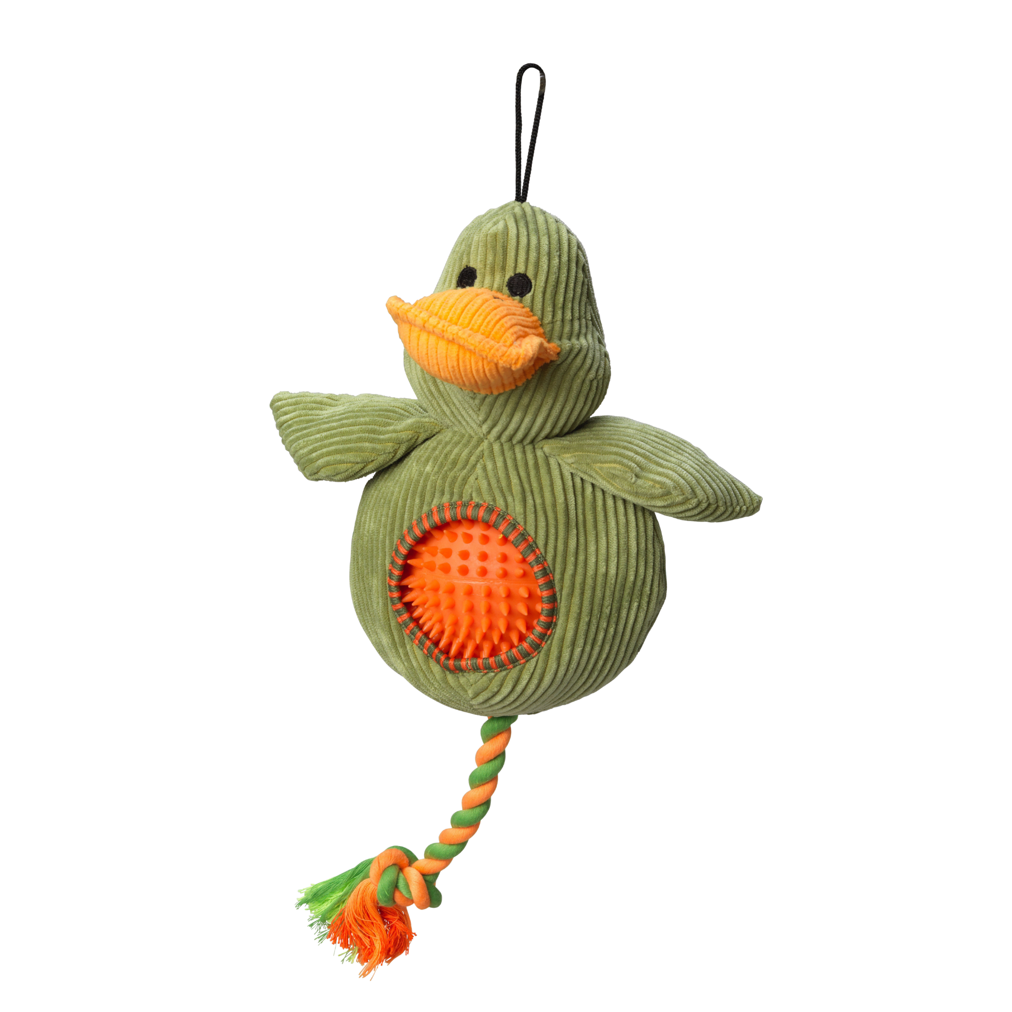 Duck Cord Toy with Spiky Ball