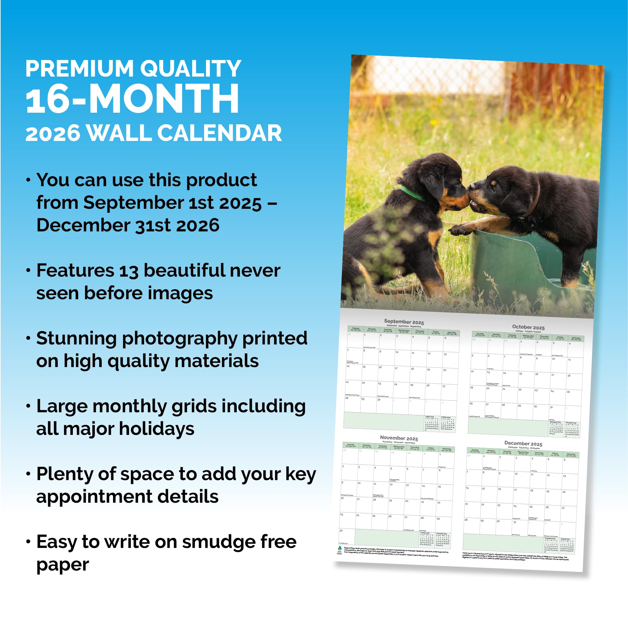 Rottweiler Calendar 2026
