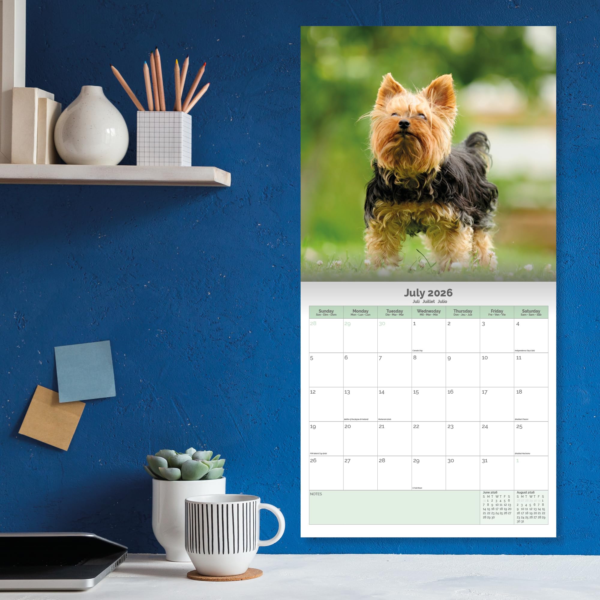 Yorkshire Terrier Calendar 2026
