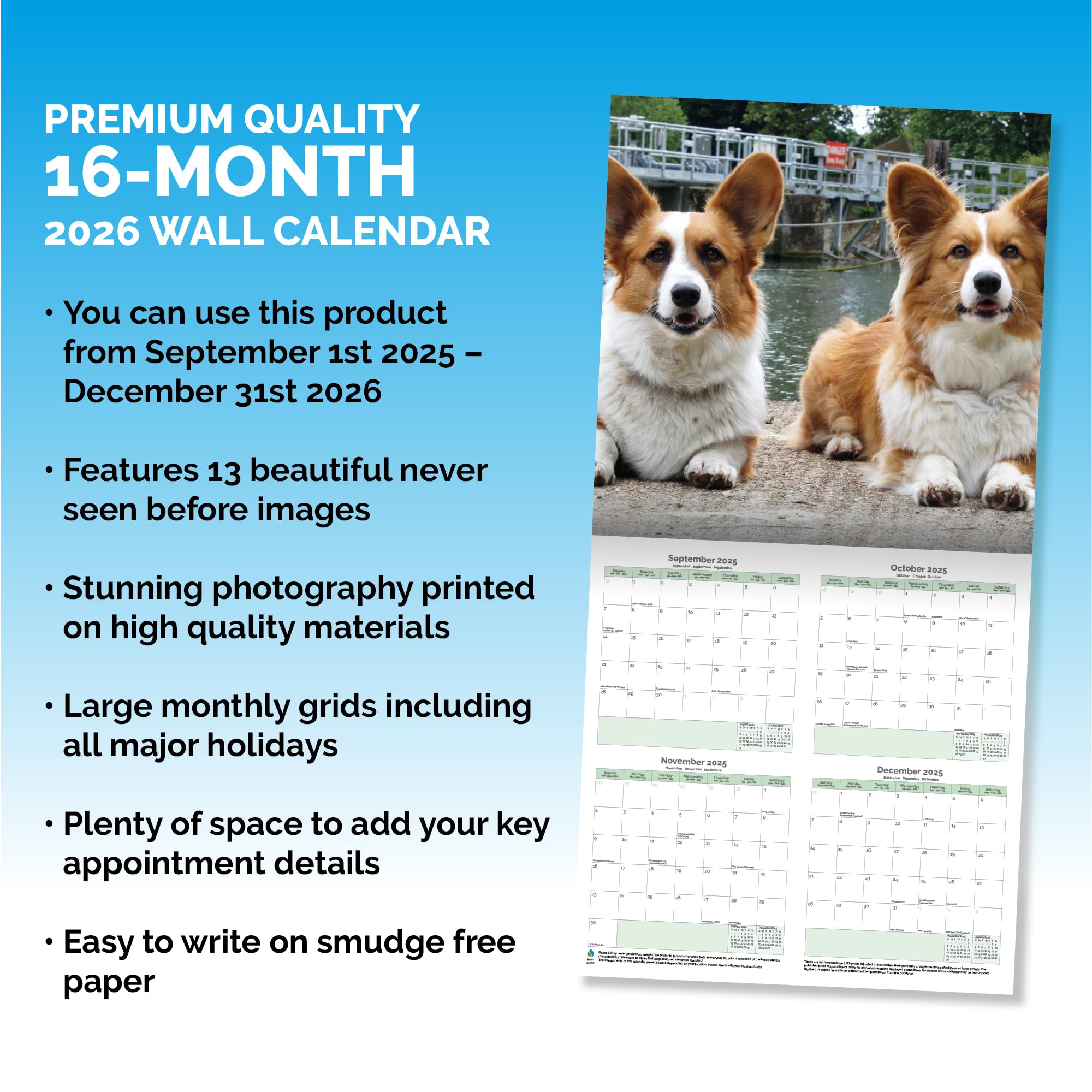 Corgi Calendar 2026
