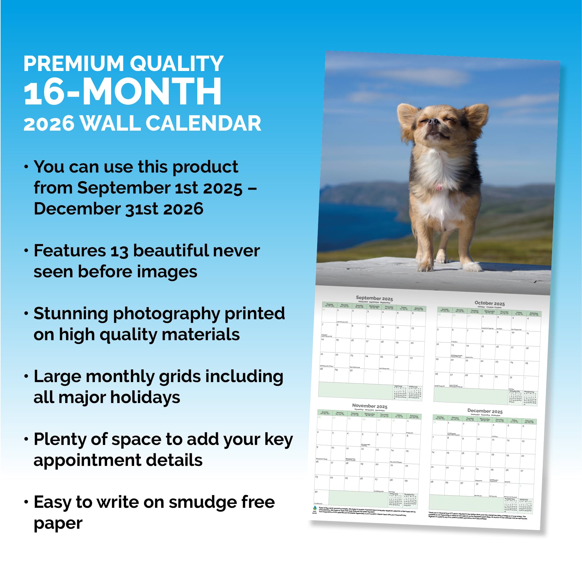 Chihuahua Calendar 2026