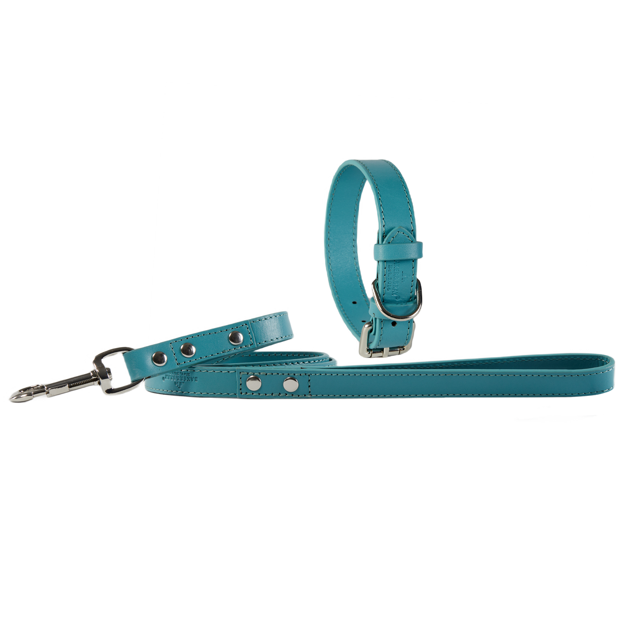 Leather Dog Collar & Lead Set Eco Friendly Luxury Leather Dog Collar