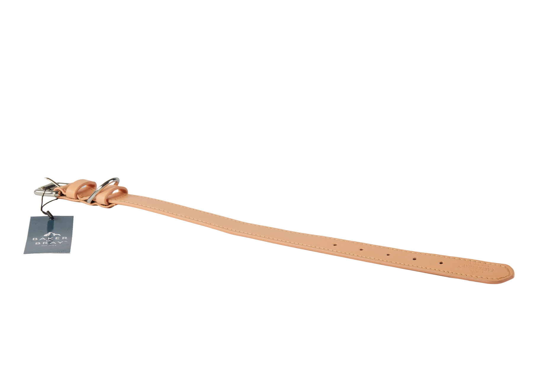 Sustainable Designer Leather Dog Collar & Lead Set, Blush