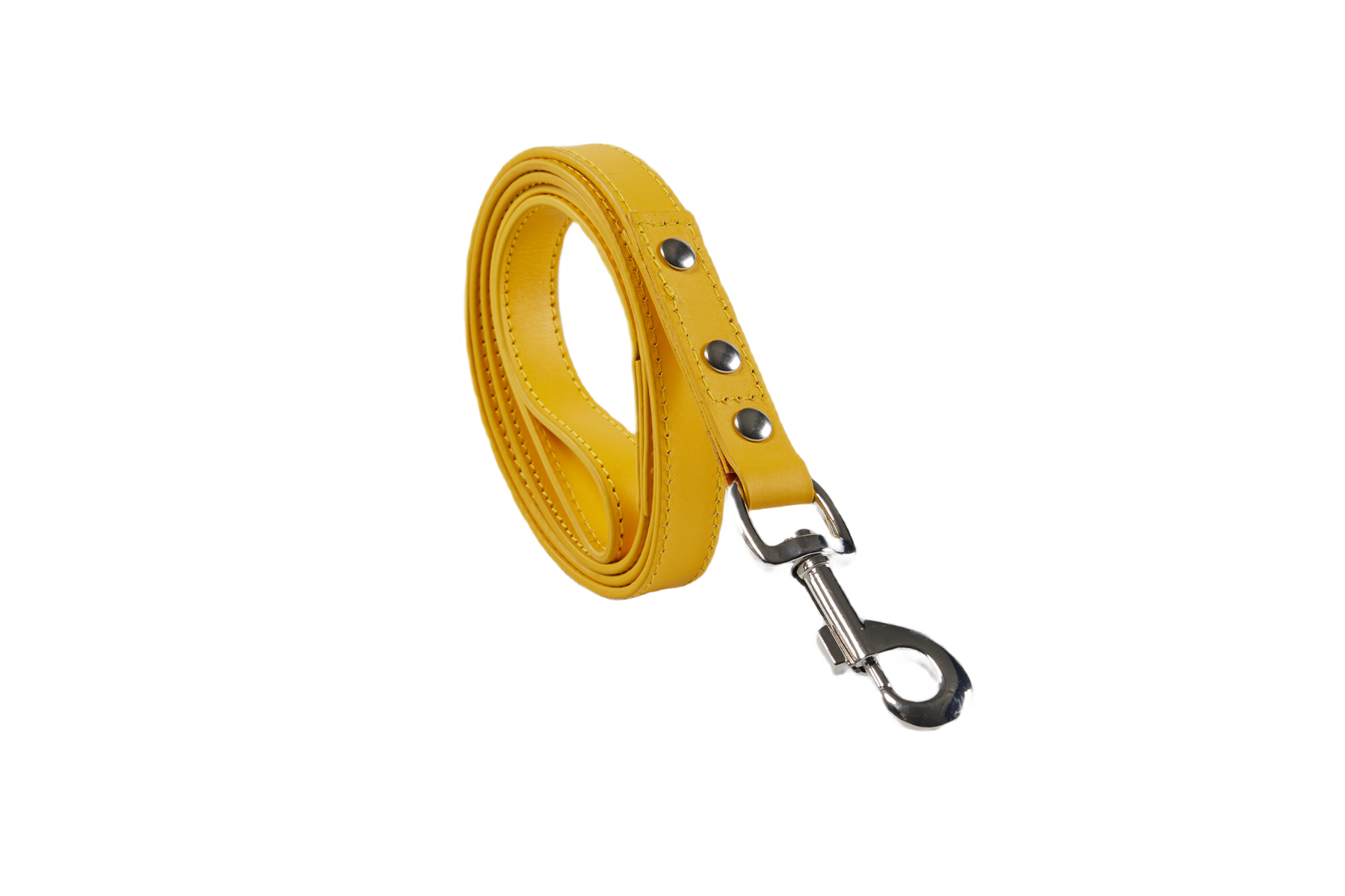 Eco Friendly Leather Dog Collar & Lead Set, Lemon