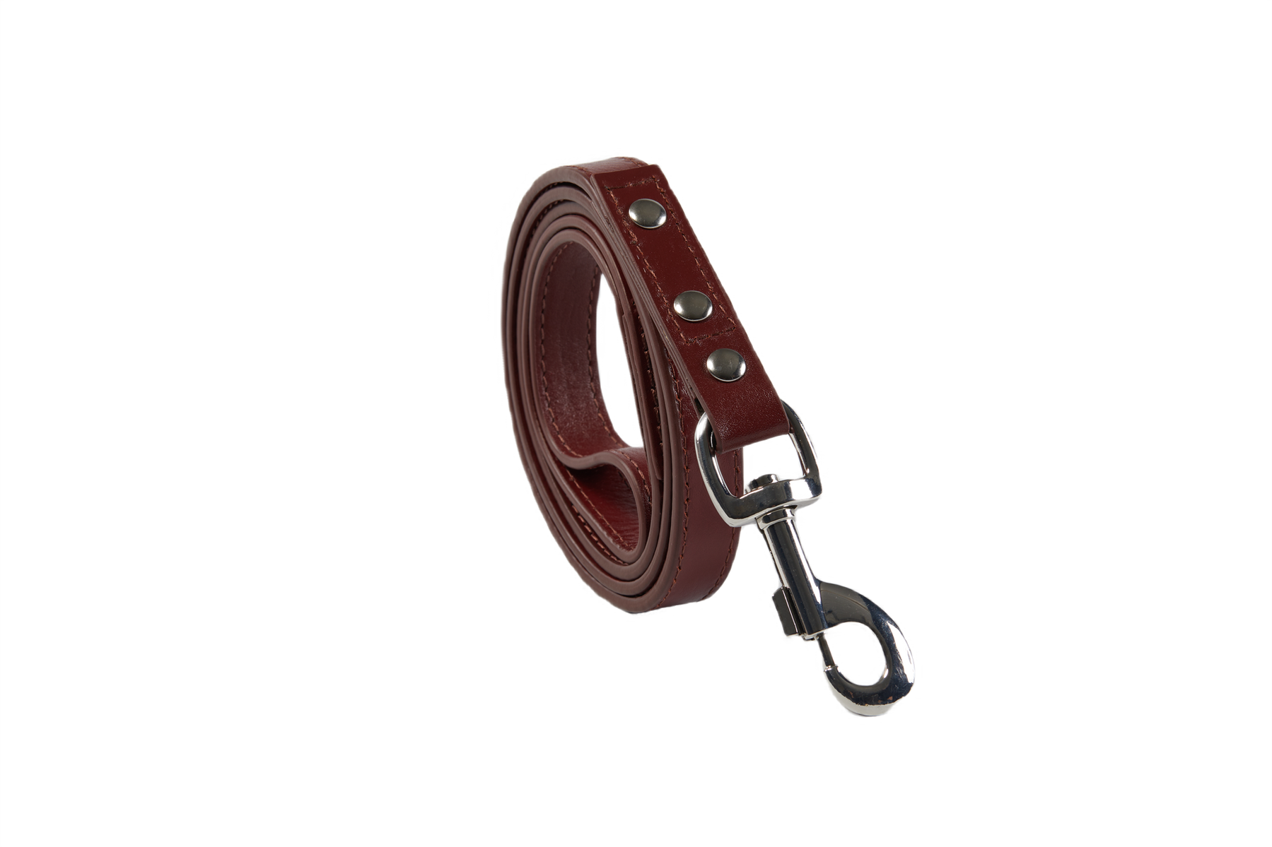 Sustainable Designer Leather Dog Collar & Lead Set, Berry