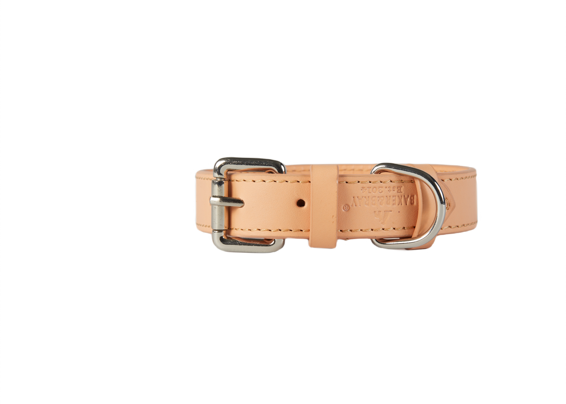 Sustainable Designer Leather Dog Collar & Lead Set, Blush