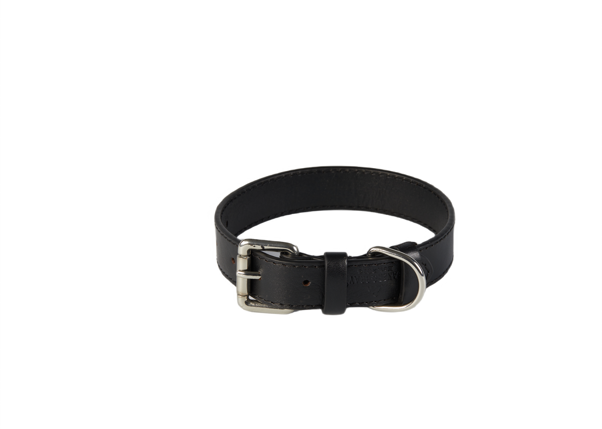 Eco Friendly Leather Dog Collar, Black