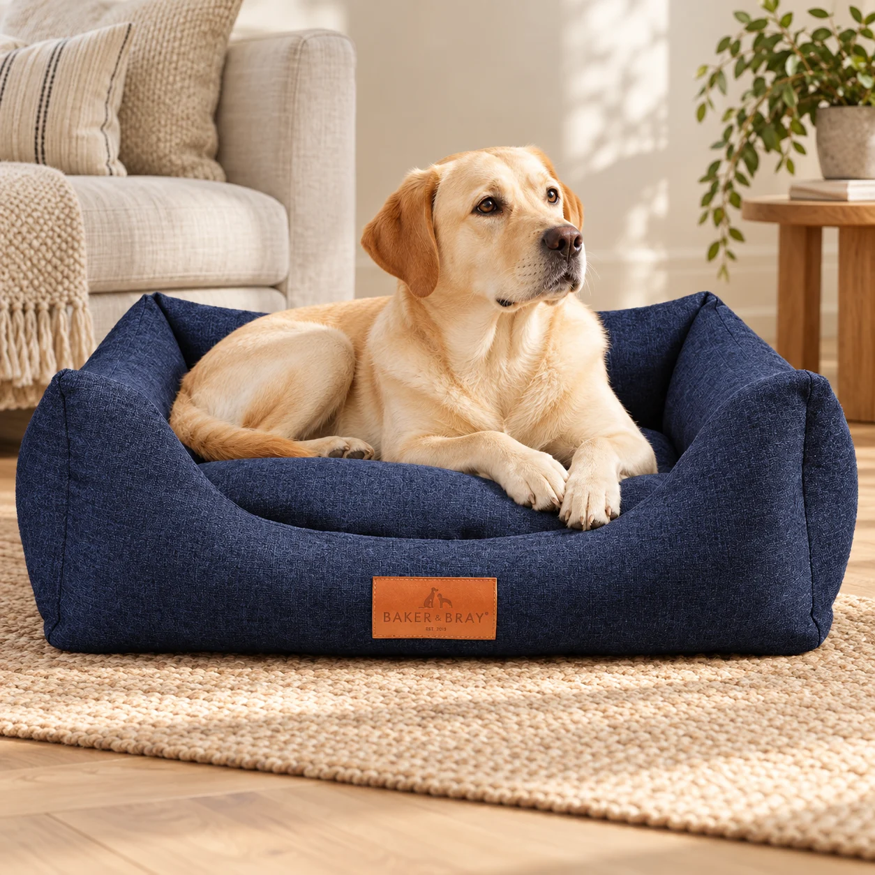 The Comfort - Eco Friendly Orthopaedic Luxury Dog Bed, Navy Blue